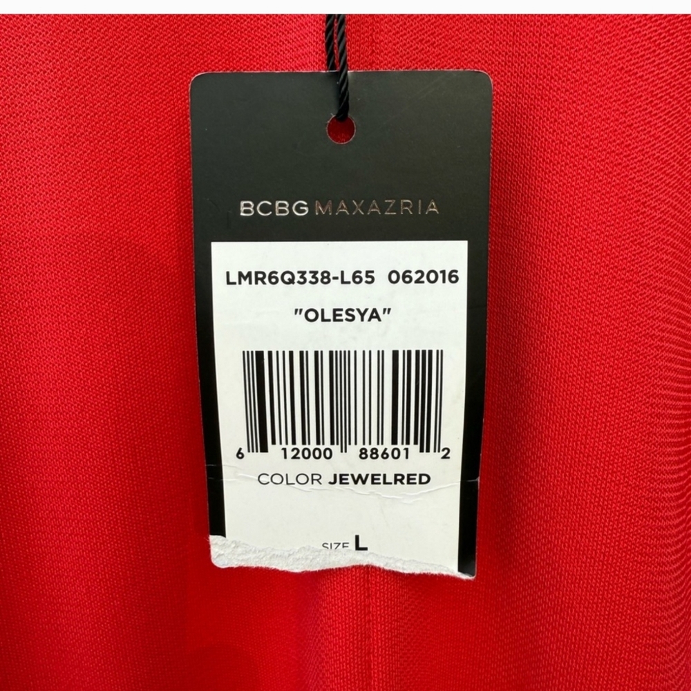 BCBGMAXAZRIA NWT RED CROSS BACK OPEN BACK OLESYA MAXI DRESS GORGEOUS!! - Picture 7 of 7